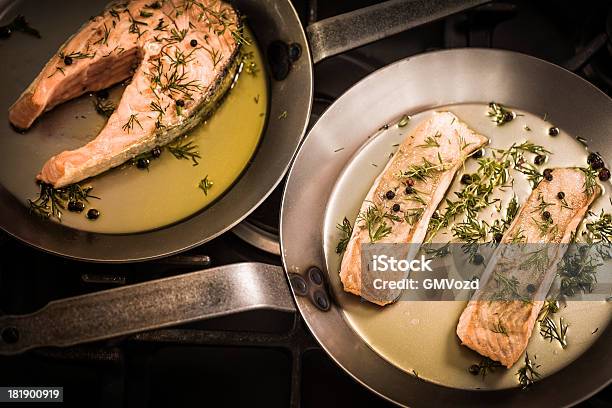 Salmon Steak Stockfoto und mehr Bilder von Dill - Dill, Fang, Filetiert