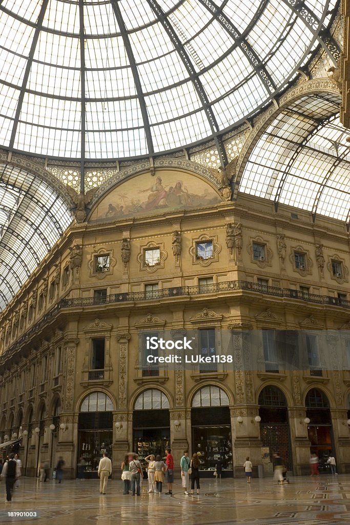 Vittorio Emanuele II Gallery "Galleria Vittorio Emanuele II, Milan, Italy.See also:" Architectural Dome Stock Photo