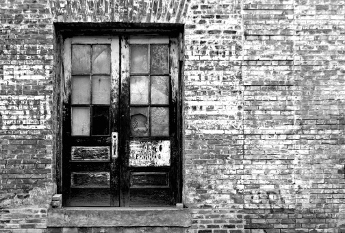 abandoned door