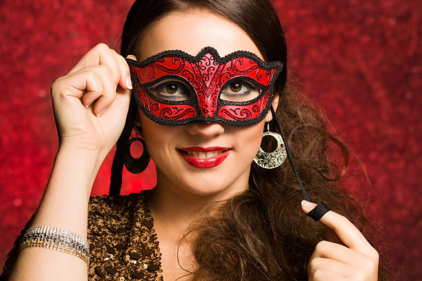 istock Woman with red mask 181901317