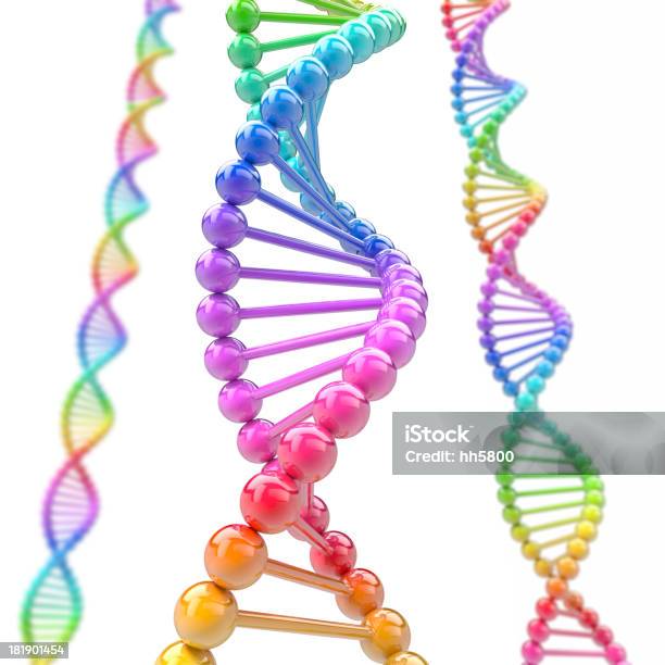 Foto de Dna Strands e mais fotos de stock de DNA - DNA, Fundo Branco, Padrão