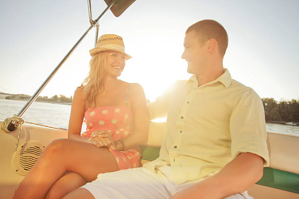 istock Couple on the boat. 181901658