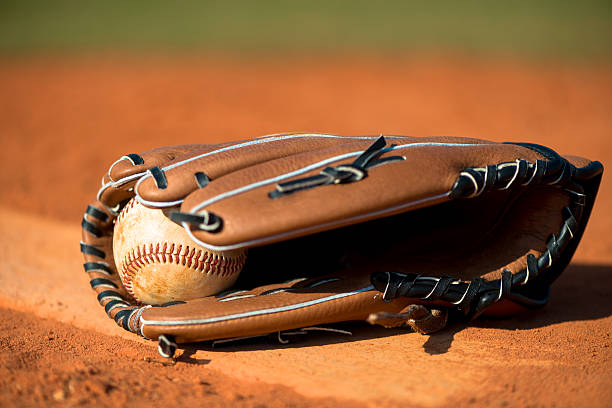 istock Baseball Mitt Glove with Ball 181901924