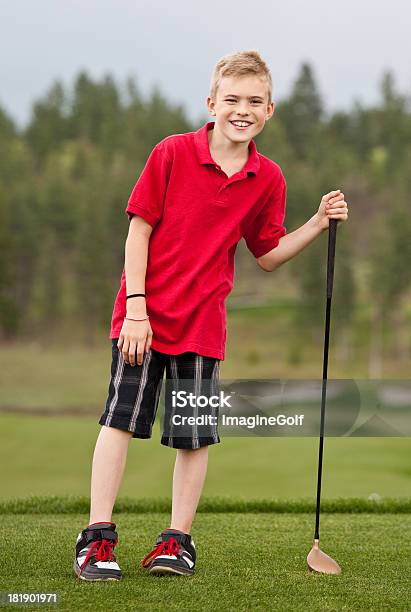Golfista Junior - zdjęcia stockowe i więcej obrazów Adolescencja - Adolescencja, Blond włosy, Cała postać