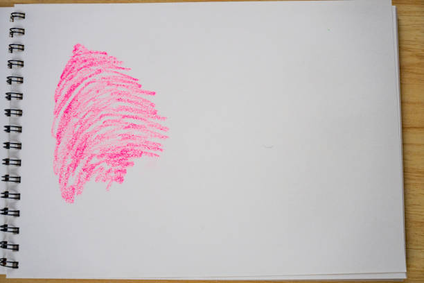 雪にピンク色に彩られたクリスマスツリー。碑文の場所。 - tree symbol watercolour paints watercolor painting ストックフォトと画像