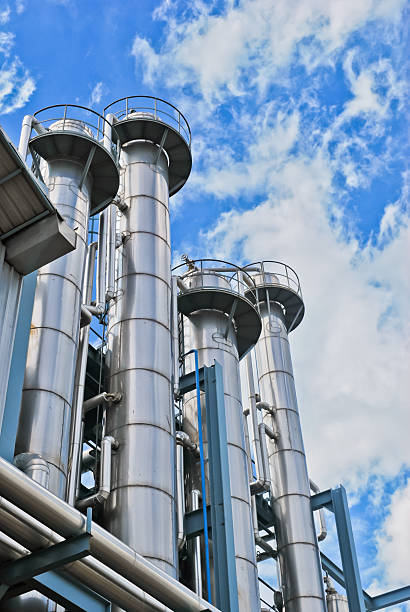 Chemical plant stock photo