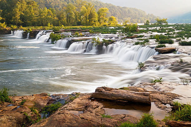 Sandstone Falls on the New River stock photo