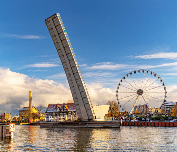 Drawbridge on the Motlawa river in Gdansk