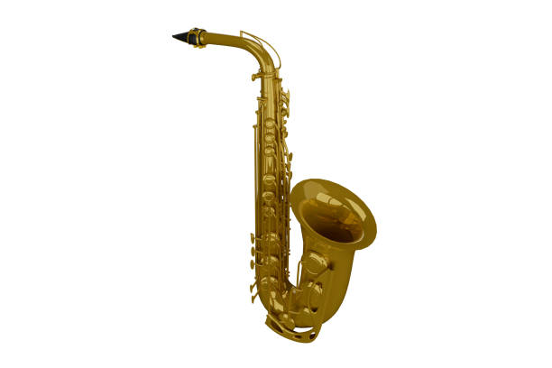 istock 3d rendering alto saxophone, musical instrument concept 1819145859