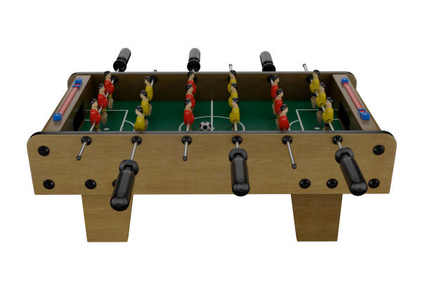 istock 3d rendering foosball on wooden table 1819145860