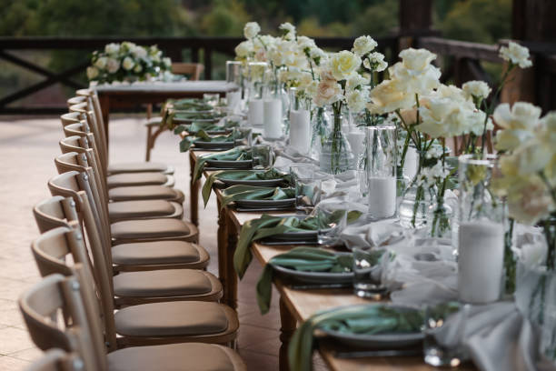istock Boho wedding table for a newlywed banquet. 1819145879