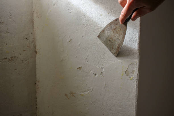 istock preparing the wall with a spatula to paint it 1819217573
