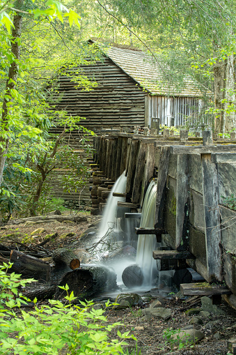 Waterfalls at John P. Cable Mill at Cades Cove, Great Smoky Mountains National Park, USA