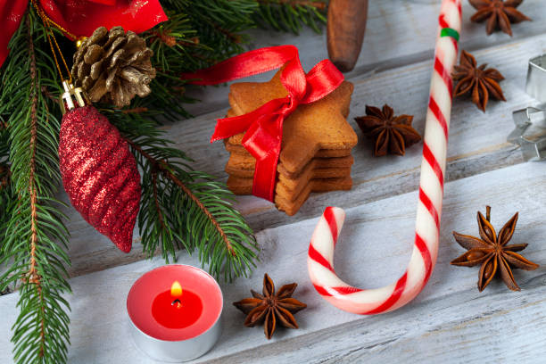 istock Cookies with candy and Christmas tree 1819260370