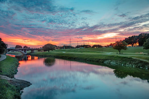 istock skyline of Fort worth seen from the river Trinity park, Texas 1819267367