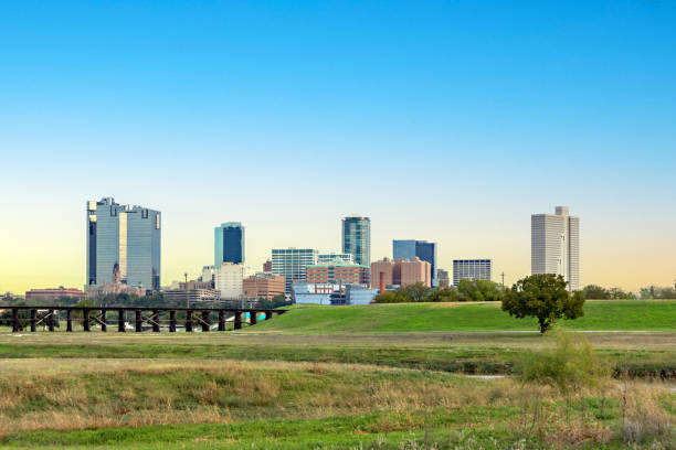 istock skyline of Fort worth seen from the river Trinity park, Texas 1819267893