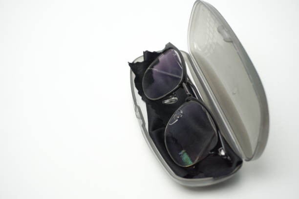 istock Glasses in a case on a white background 1819283831