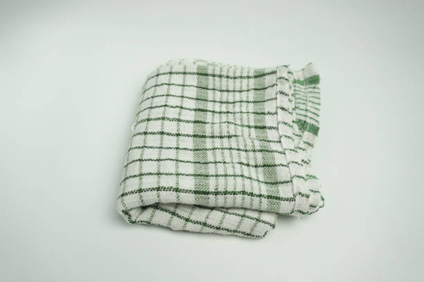 istock Table cloth kitchen isolated. Green napkin on white background. 1819284871