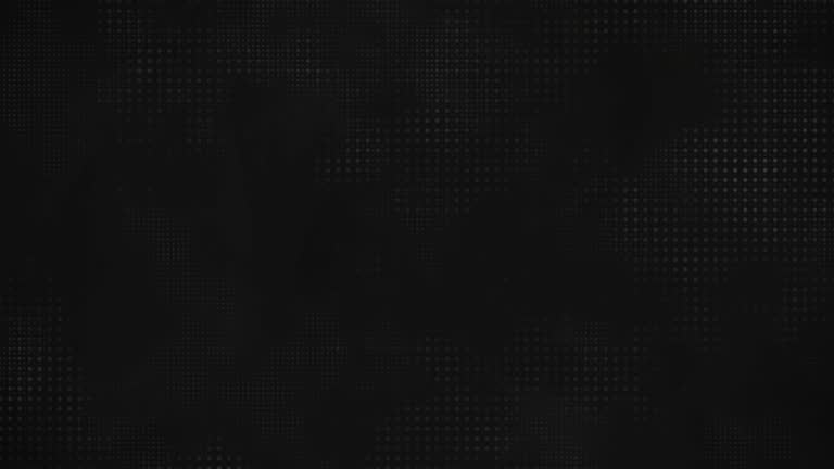 Dynamic Black Abstract: A Simple Fractal Mesh Network Visualization in Looping Motion with Retro Halftone Style and Modern Geometric Patterns - Perfect Wallpaper for a Futuristic Concept Design
