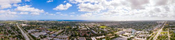 istock Aerial drone panorama stock image Deerfield Beach Florida 1819297997