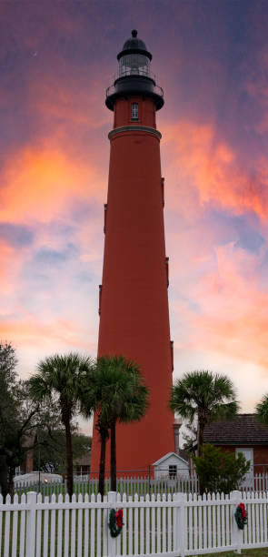 istock Vertical photo Ponce de Leon Inlet Lighthouse with dramatic sunset sky 1819299095