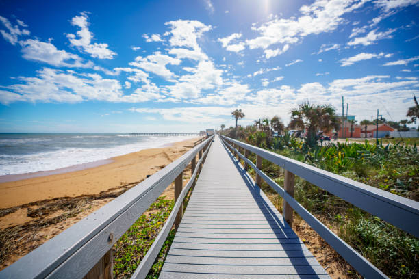 Stock image of Flagler Beach boardwalk
