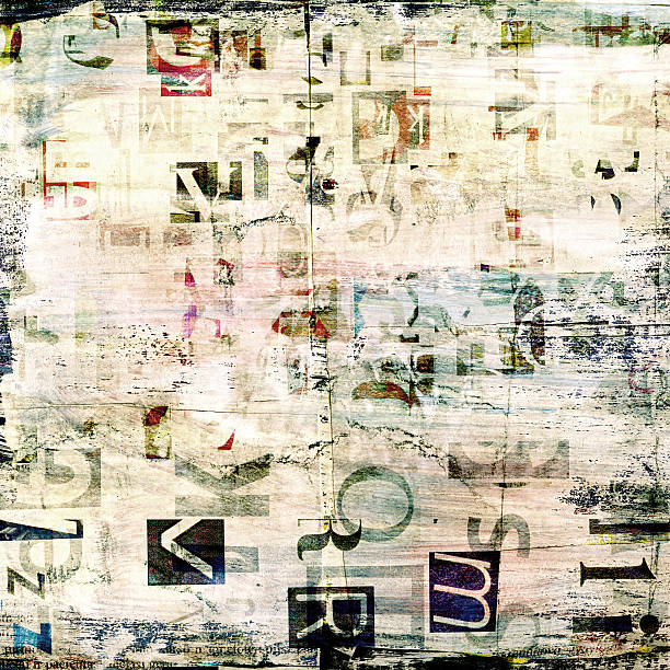 istock newspaper, magazine collage grunge background 181930700
