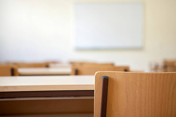 classroom standard classroom interior empty desk in classroom stock pictures, royalty-free photos & images