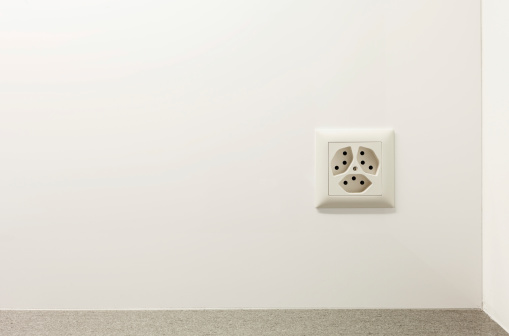 electrical outlet on a wall, interior