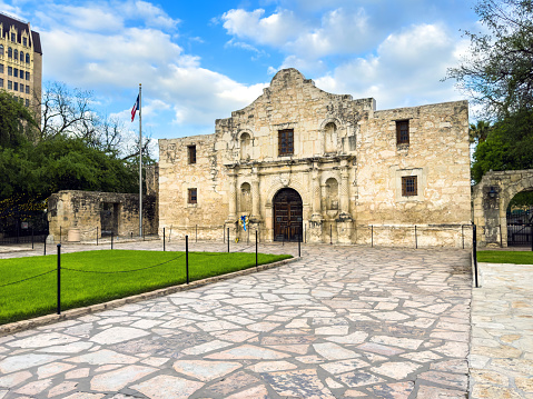 Exterior view of The Alamo in San Antonio, Texas