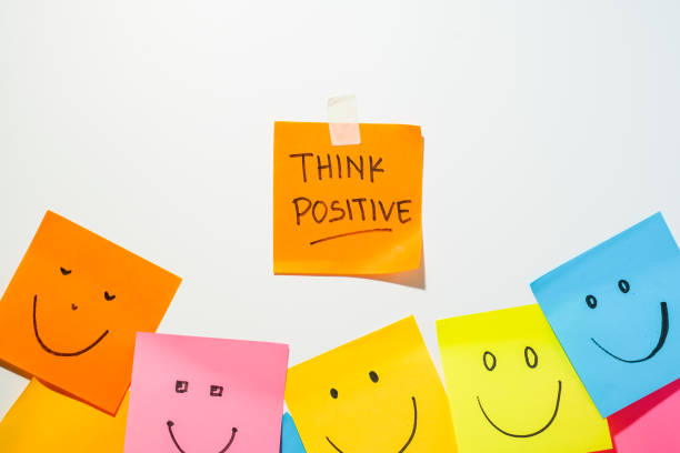 istock Motivational words for personal development, think positive, inspirational handwriting on sticky notes 1819344670