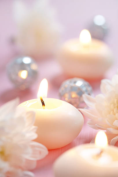 istock Candles and flowers 181936369