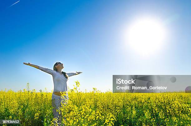 Woman In The Field Stock Photo - Download Image Now - Adult, Adults Only, Agricultural Field