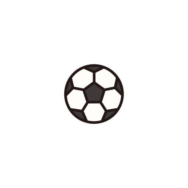 ilustrações de stock, clip art, desenhos animados e ícones de illustration of simple soccer ball - bola de futebol