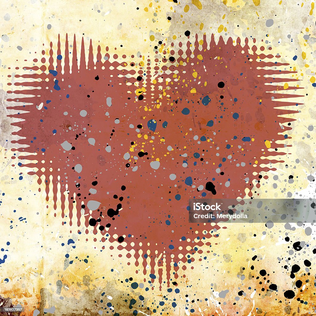 Fondo abstracto grunge con corazones - Ilustración de stock de Abstracto libre de derechos