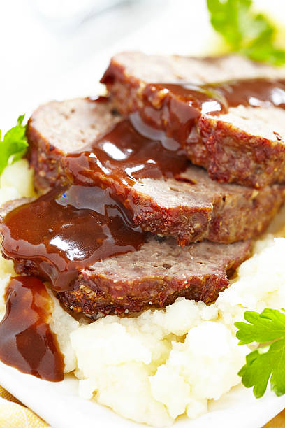 istock Meatloaf with brown sauce 181937623