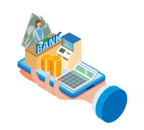 Vector illustration of Internet banking