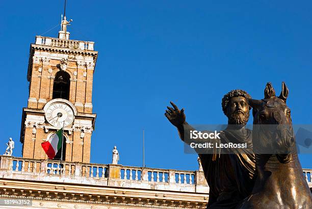 Sobre Arquitecturaemperador Marcus Aurelius Capitoline Hill Roma Italia Foto de stock y más banco de imágenes de Aire libre