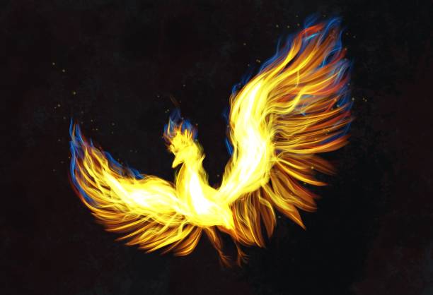 Within a canvas of fiery hues, the phoenix emerges, a symbol of rebirth and renewal. Its majestic wings, ablaze with radiant oranges, yellows, and reds, depict a magnificent dance of flames, embodying resilience and transformation. Each feather holds the essence of an ancient legend, exuding strength and vitality. Amidst the inferno, the phoenix rises, a testament to the eternal cycle of destruction and rebirth, igniting hope and inspiration in its wake.