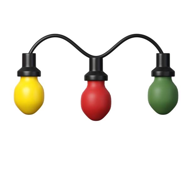 istock 3d Christmas light bulb icon. minimal decorative festive conical shape tree. New Year's holiday decor. 3d design element In cartoon style. Icon isolated on white background. 3d illustration 1819528649