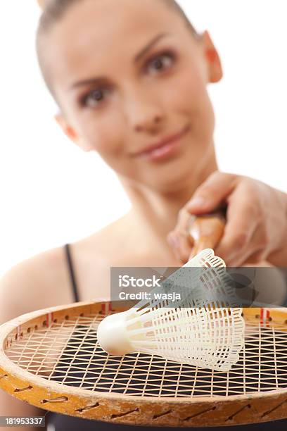 Ragazza Con Una Racchetta Da Volano - Fotografie stock e altre immagini di Adolescente - Adolescente, Adulto, Allenamento