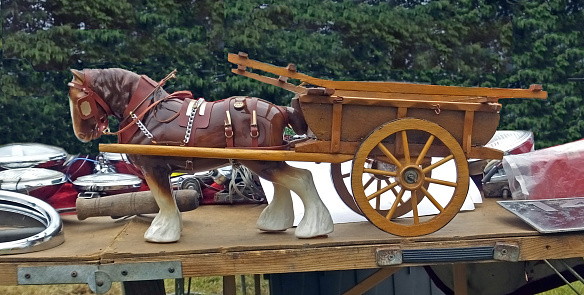 Clydesdale Horse and Cart Ornament at a craft fair in Northern Ireland