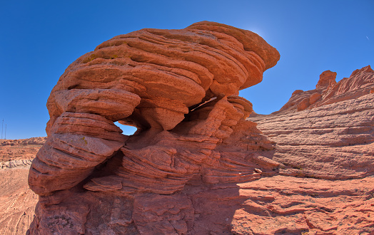 Beehive Rock Mini-Arch at Glen Canyon in Page, Arizona, United States