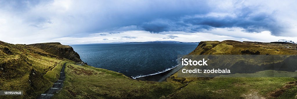 Paesaggio Panorama della Scozia, oceano e spiaggia selvaggia - Foto stock royalty-free di Acqua