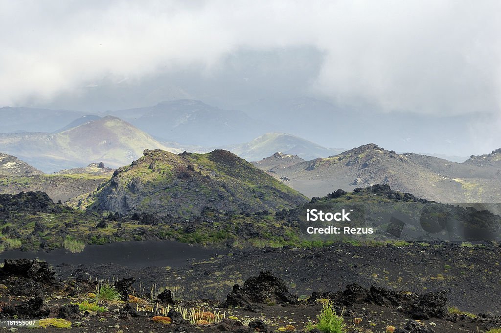 Paisagem selvagem Kamchatka - Royalty-free Campo de lava Foto de stock