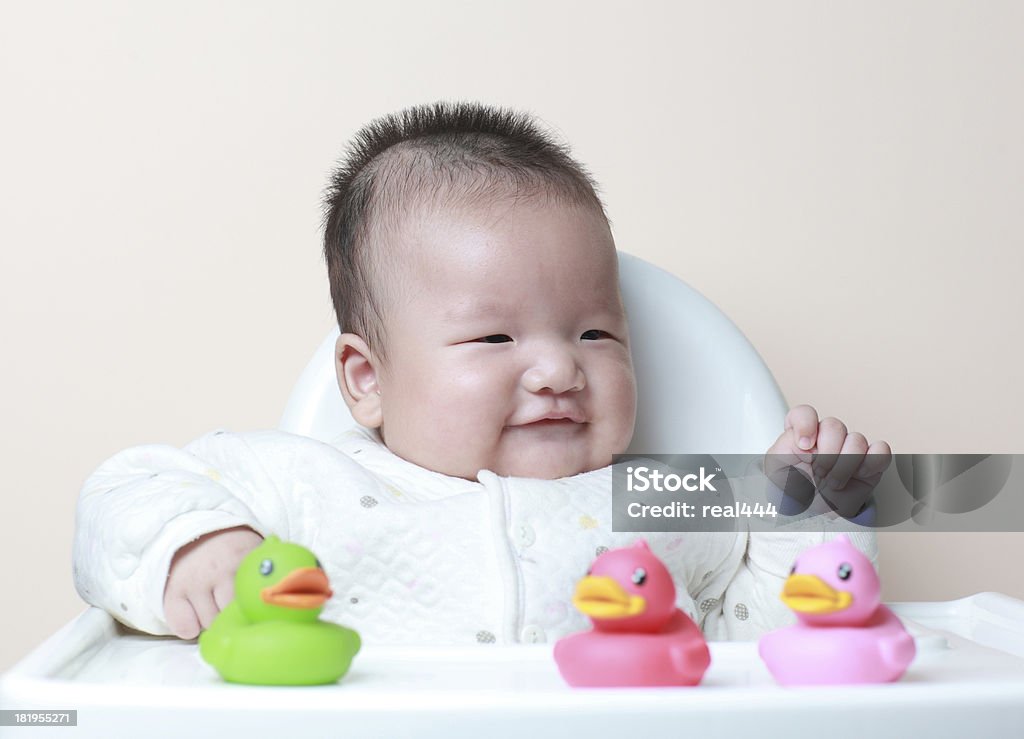 Bebé e Pato - Royalty-free 12-15 Meses Foto de stock