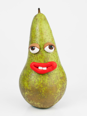 Pear portrait. Handmade whit clay  by CactuSoup Crew.see more here