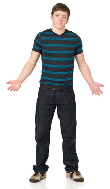 istock Shrugging Teenage Boy, Full Length 181955601