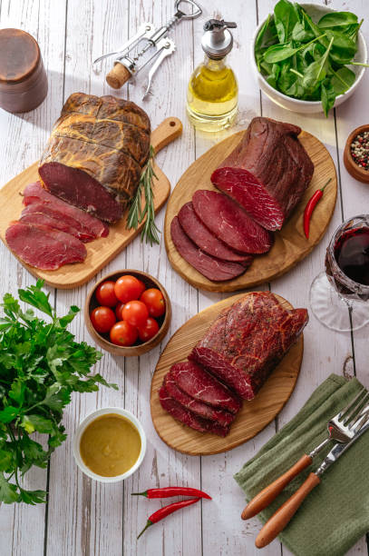 istock delicatessen meat with spices cut on a wooden board 1819558464