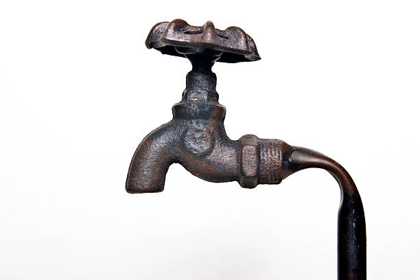 istock Faucet with kink in the water pipe 181956744